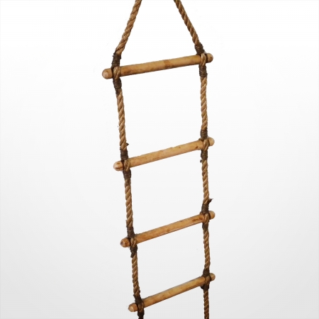 Wooden Round Rung Ladder